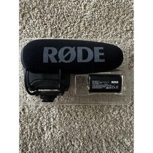 Black Rode VideoMic Pro Plus used Needs New Battery No Cords filmmaking vlog